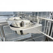 Abreuvoir et mangeoire fixe pour cages d'hôpital