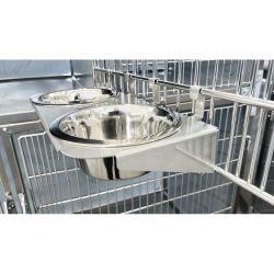 Abreuvoir et mangeoire fixe pour cages d'hôpital