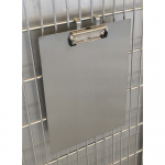 Support pour documents en inox pour cages