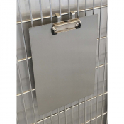 Support pour documents en inox pour cages