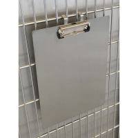 Support pour documents en inox pour cages Support pour documents en inox pour cages