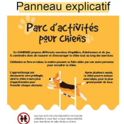 Panneau de signalisation et explicatif de cani parc