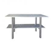Etagère inox sur-mesure pour tables vétérinaires