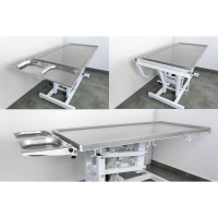 Etagère pliante avec 2 plateaux pour table vétérinaire
