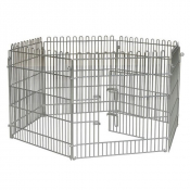 Parc à chiots modulable en acier électrozingué – 130 x 80 cm ou 130 x 100 cm