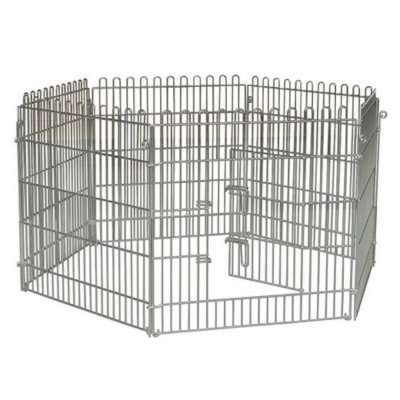 Parc à chiots modulable en acier électrozingué – 130 x 80 cm ou 130 x 100 cm