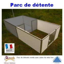 Parc d'ébats pour caisse de mise bas
