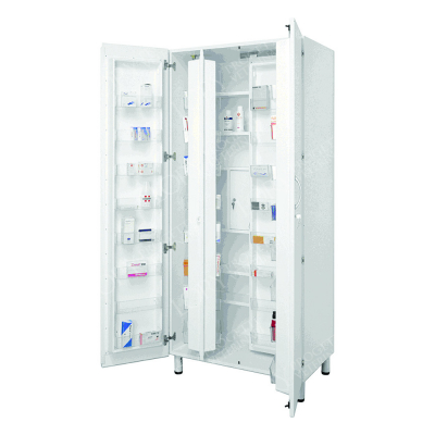 Armoire à pharmacie avec coffre-fort et compartiments à médicaments
