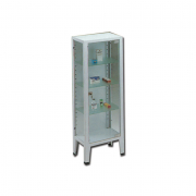 Armoire à pharmacie en verre trempé – 1, 2 ou 4 portes – acier époxy, étagères réglables