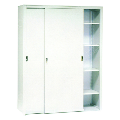 Armoire de pharmacie avec portes coulissantes et étagères