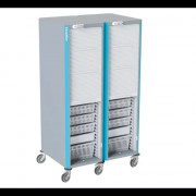 Armoire mobile à 2 colonnes avec 18 bacs à lèvres