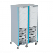 Armoire mobile à 2 colonnes avec bacs à lèvres