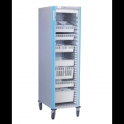 Armoire mobile de stockage avec 9 bacs à lèvres