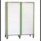 Armoire mobile de stockage double colonne avec 124 bacs tiroirs