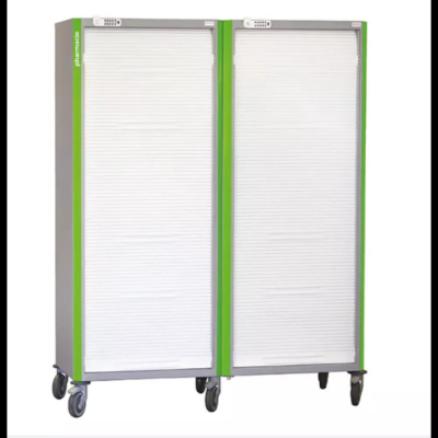 Armoire mobile de stockage double colonne avec 124 bacs tiroirs