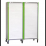 Armoire mobile de stockage double colonne avec 124 bacs tiroirs