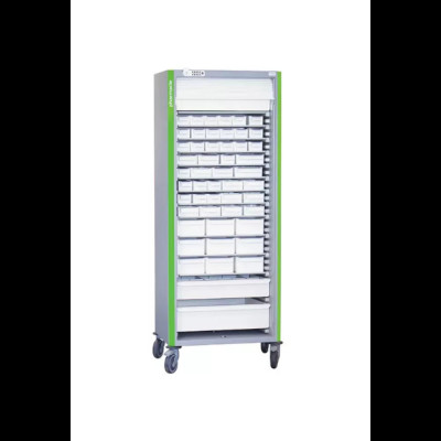 Armoire mobile une colonne avec 14 bacs à lèvres