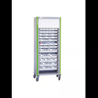 Armoire mobile une colonne avec 9 bacs à lèvres Armoire mobile une colonne avec 9 bacs à lèvres