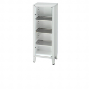 Armoire vétérinaire en acier émaillé et verre trempé – 1, 2 ou 4 portes