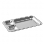 Plateau à Pansements Inox 304 – Hygiénique – 3 Compartiments Pratiques
