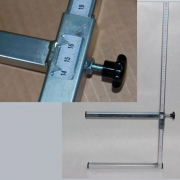 Toise métallique chromée – mesure garrot & poitrine 8–91 cm