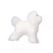 Fourrure blanche pour mannequin de chien