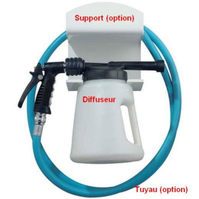 Système de Diffusion et Dilution pour désinfectant – Application par mousse sans électricité