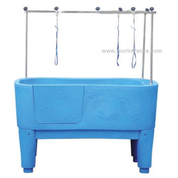 Baignoire de toilettage en polyéthylène sur pied