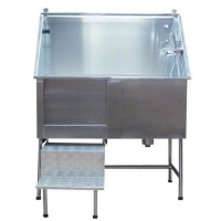 Baignoire de toilettage inox grand modèle sur châssis fixe