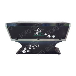 Baignoire professionnelle Giada noire pour grands chiens - Profondeur 50 cm
