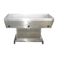 Baignoire professionnelle Giapa avec armoire en inox à 2 portes