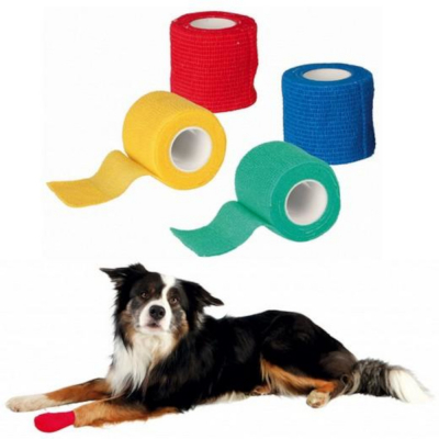 Bandage vétérinaire - Lot de 4 rouleaux de couleurs différentes