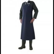 Tablier de laiterie bleu