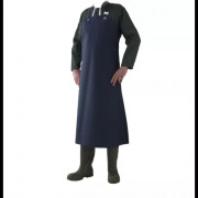 Tablier de laiterie bleu