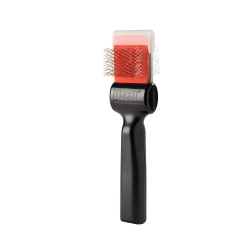 Brosse avec picots souples et durs