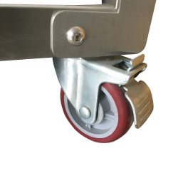 Set de 4 roues pour cage de gardiennage