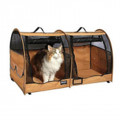Cage d'exposition double pour chats