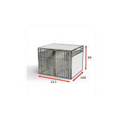 Cage de transport double avec séparation - 113 x 100 x 85 cm