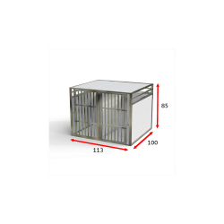 Cage de transport double avec séparation - 113 x 100 x 85 cm
