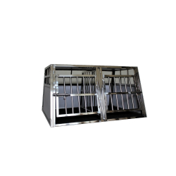 Cage de transport double avec séparation amovible - 90 x 69 x 50 cm