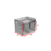 Cage de transport double avec séparation et rangement