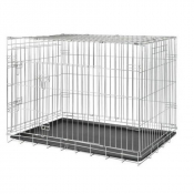 Cage de transport en métal pliante avec 2 portes