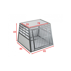 Cage de transport simple XL pour chiens - 85 x 86 x 69 cm