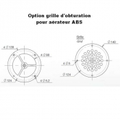 Grille d'obturation pour aérateur de toit