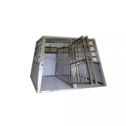 Cage de transport double avec séparation amovible - 95 x 90 x 63 cm 