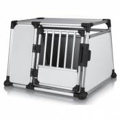 Cage de transport en aluminium et bois pour chien