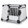 Cage de transport en aluminium et bois pour chien
