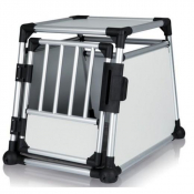 Cage de transport en aluminium et bois pour chiens