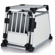 Cage de transport en aluminium et bois pour chiens