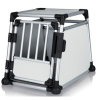 Cage de transport en aluminium et bois pour chiens